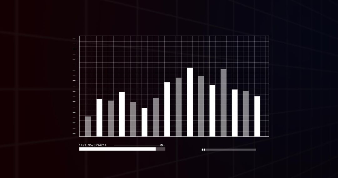 Digital Bar and Line Chart with Financial Growth Analysis