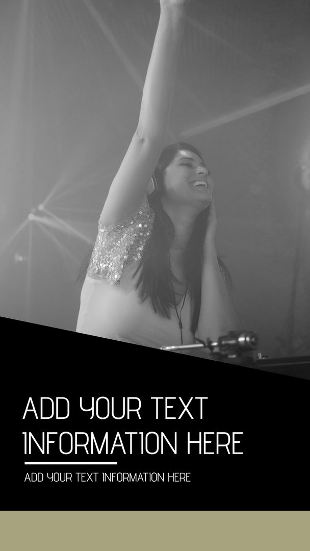 Excited DJ Performing Live with Enthusiastic Vibes