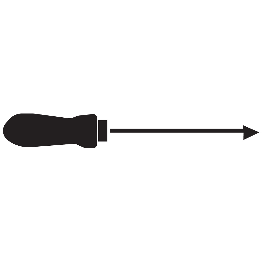 Transparent Screwdriver Icon Illustration on Clear Background