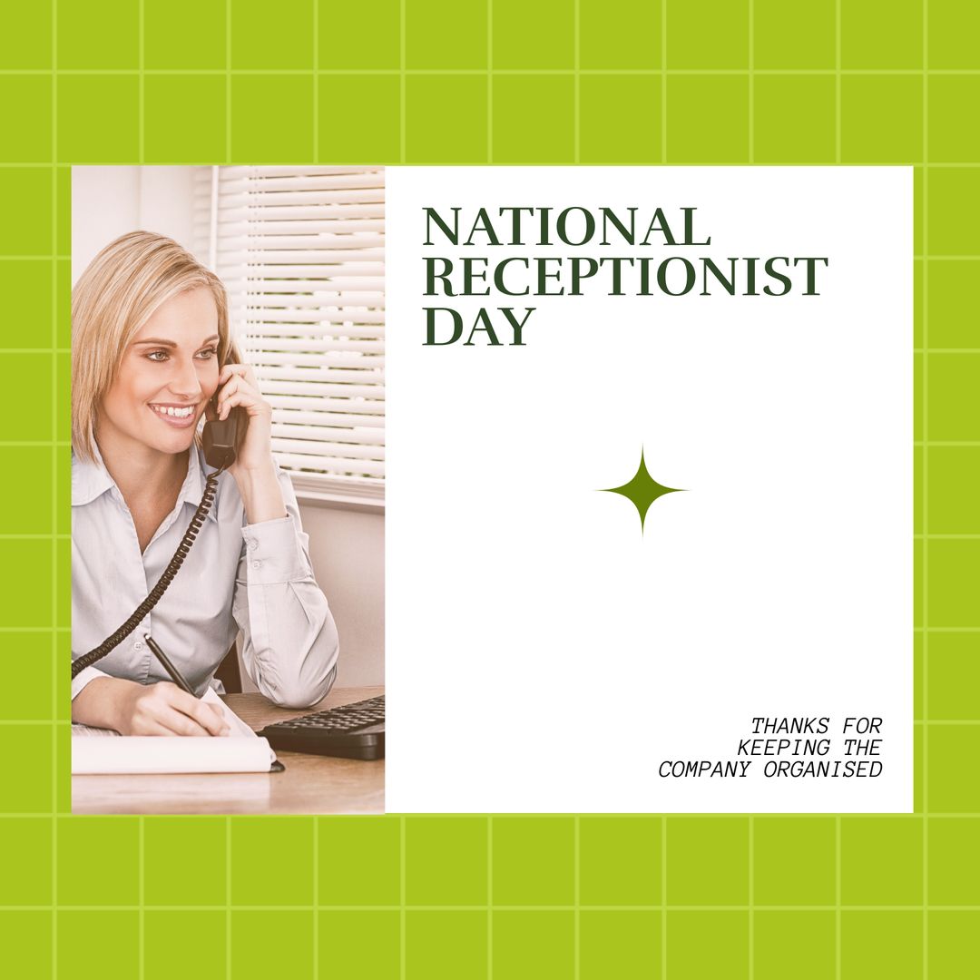 Celebrating National Receptionist Day with Smiling Female Receptionist