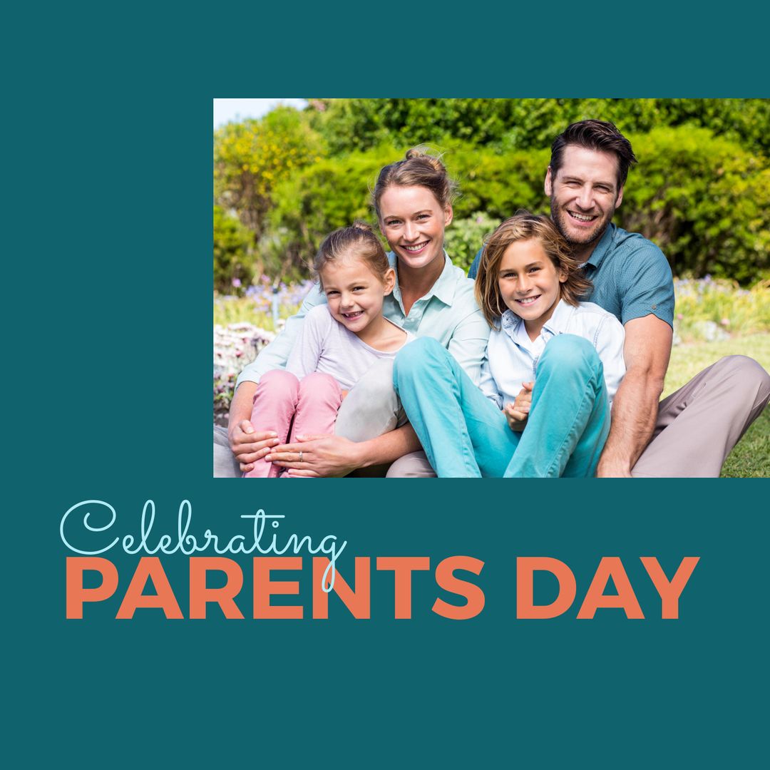 Parents Day Celebration with Joyful Family Enjoying Outdoors
