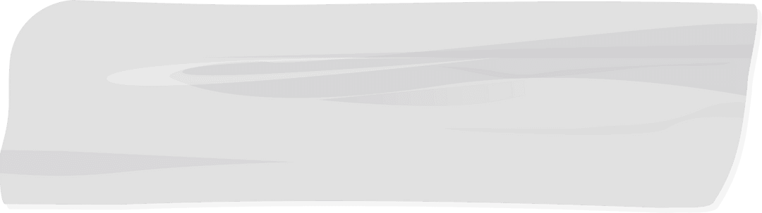 Smooth Curved Gray Gradient Shape on Transparent Background