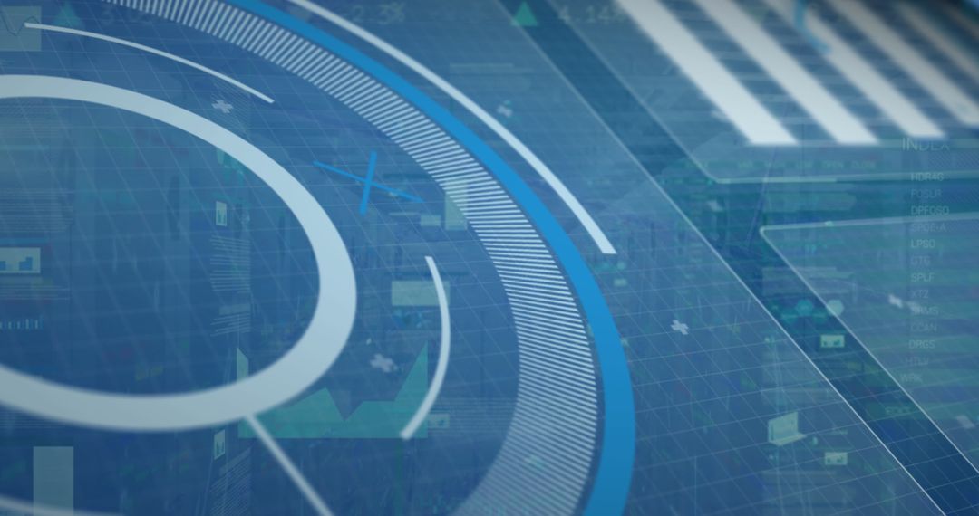 Abstract Futuristic Digital Interface with Network Connectivity