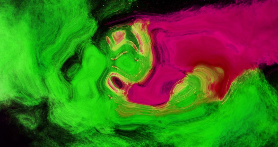 Vibrant Neon Liquid Texture in Dynamic Flow