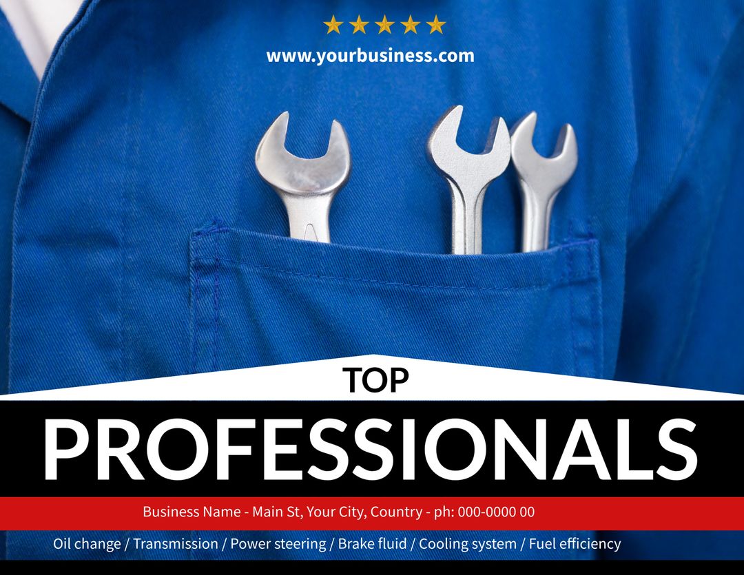 Auto Repair Specialist Tool-Pocket in Uniform