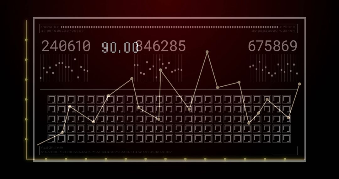 Futuristic Financial Data Processing and Analytics Visualization