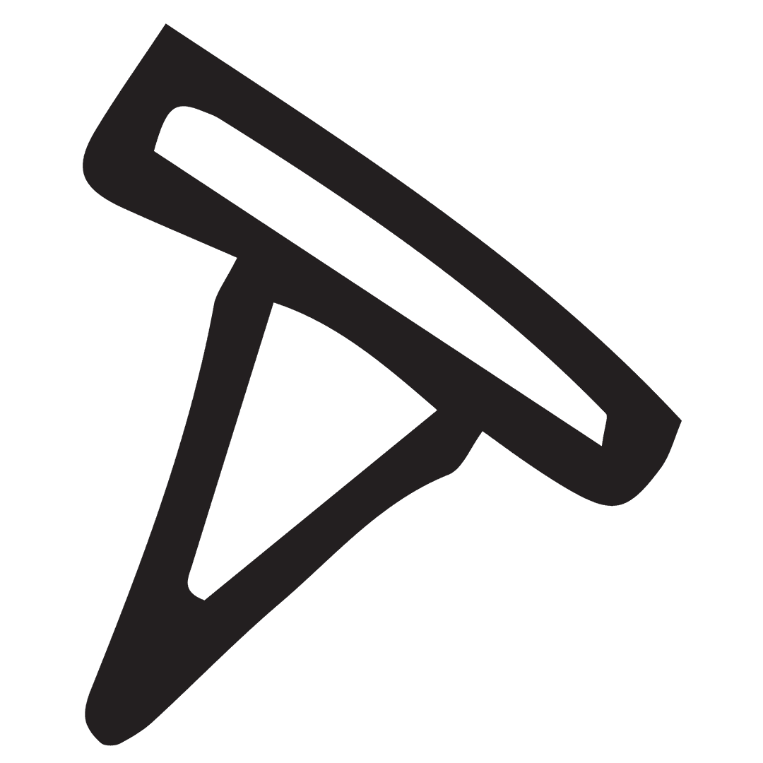 Black Abstract Form on Transparent Background