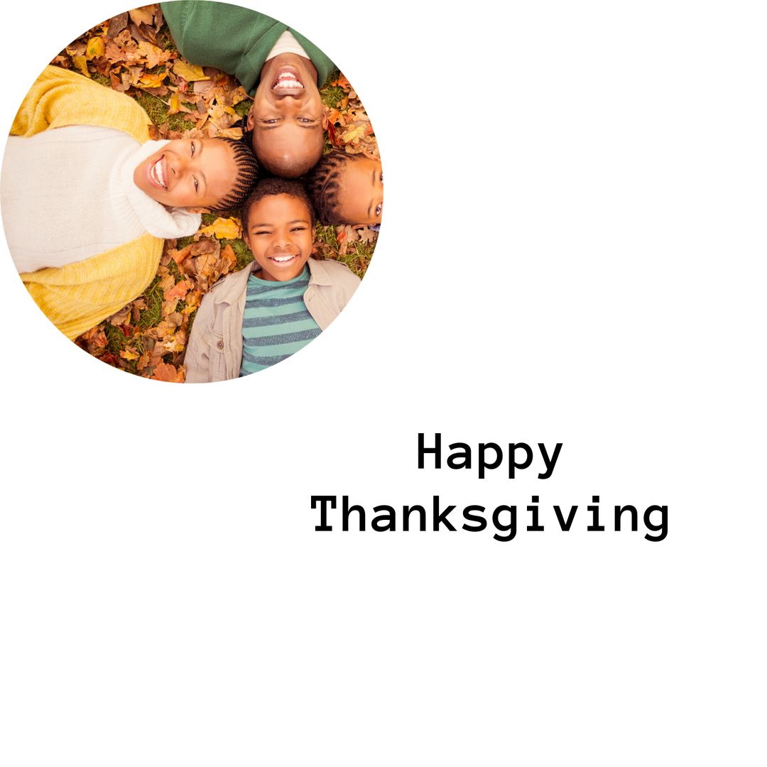 Happy African American Family Lying in Autumn Leaves on Thanksgiving - Download Free Stock Templates Pikwizard.com