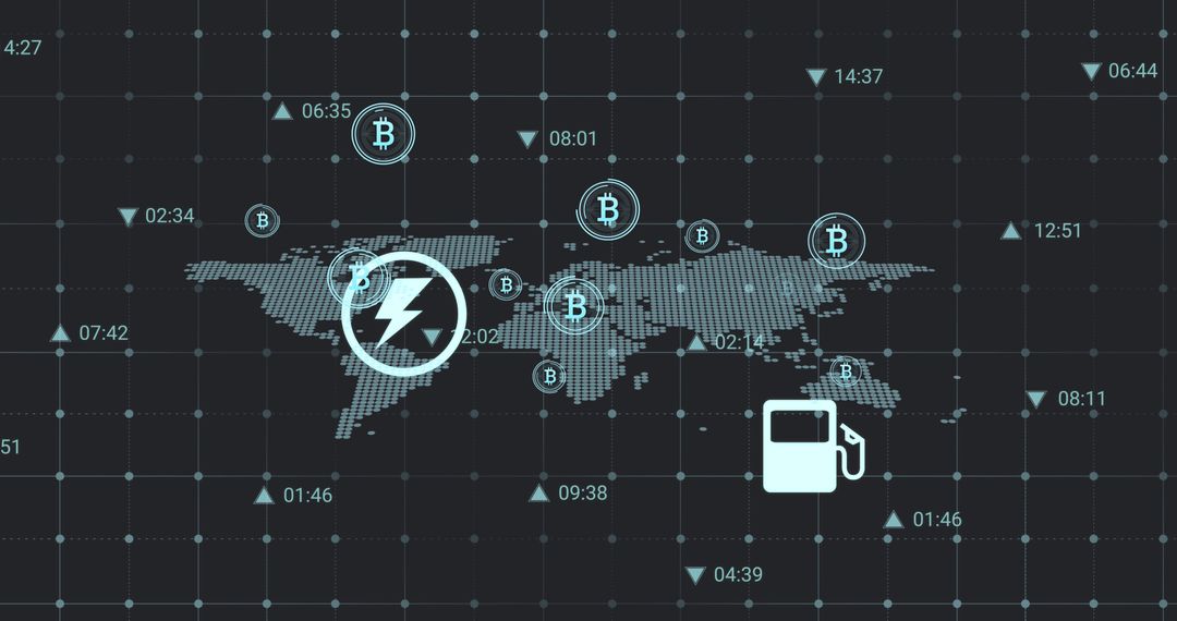 Global Crypto Network Featuring Bitcoin Transactions