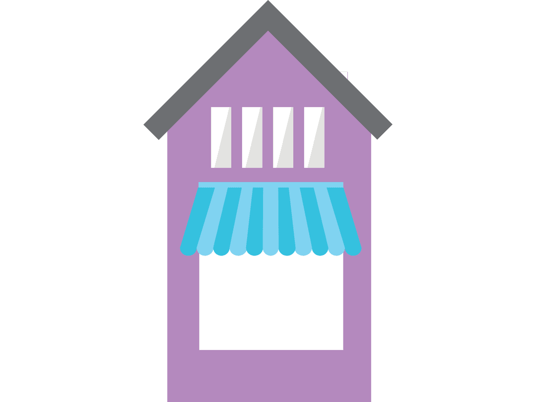 Purple House Illustration on Transparent Background for Domestic Use