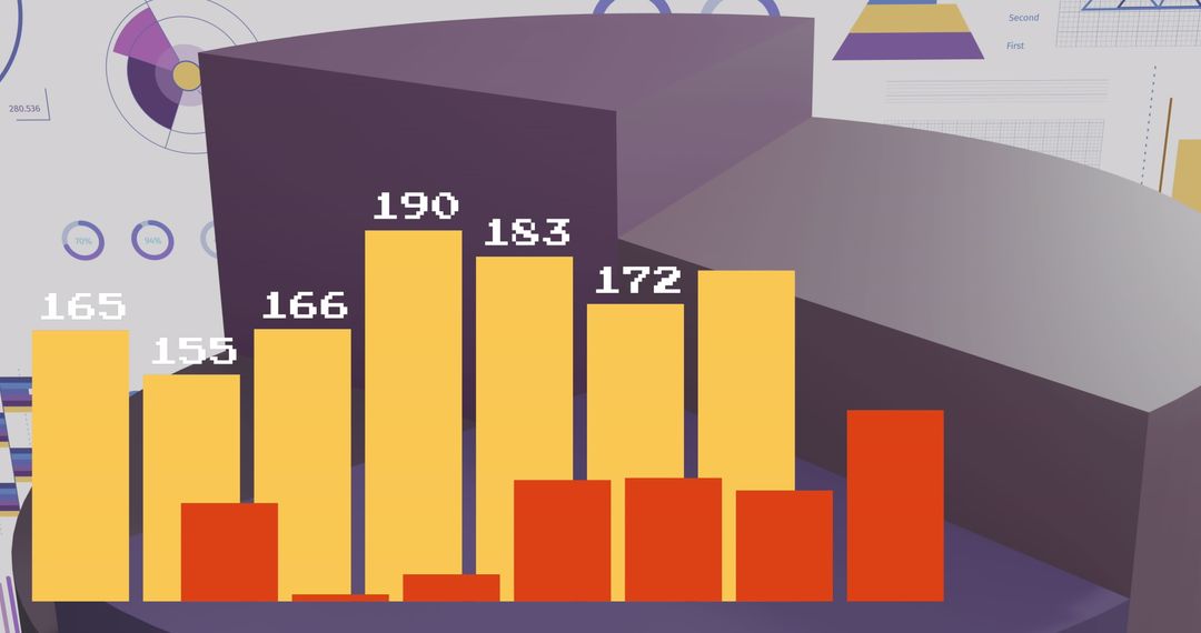 Colorful Bar Graph Analyzing Financial Data Trends