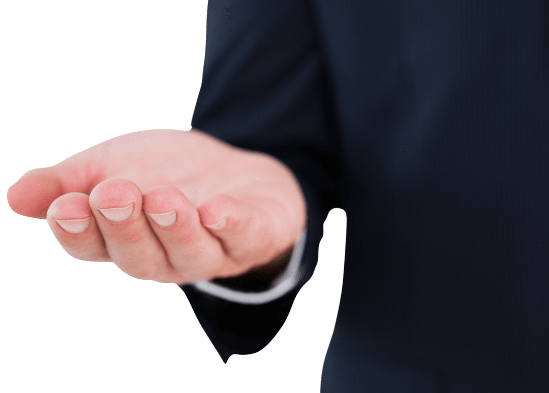 Transparent Businessman Reaching for Opportunities