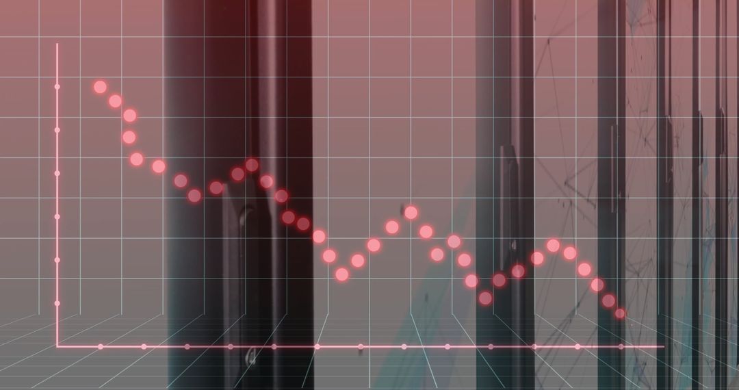 Digital Financial Chart in Modern Server Room