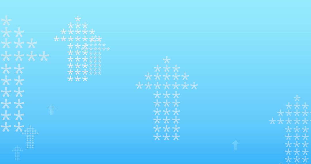 Asterisk Formed Arrows on Gradient Blue Background