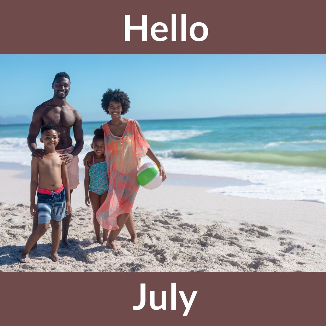Family Enjoying Beach Vacation with Summer Vibes