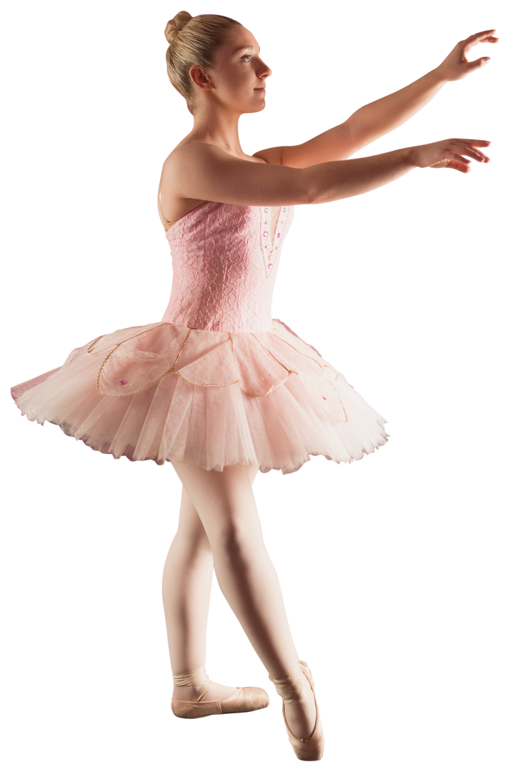 Caucasian Ballerina Posing Gracefully Transparent Background - Download Free Stock Images Pikwizard.com