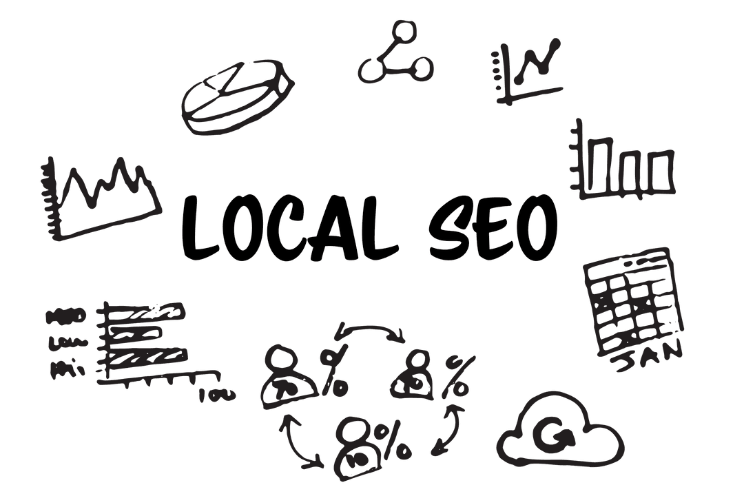 Digital SEO Icon Set on Transparent Background for Marketing