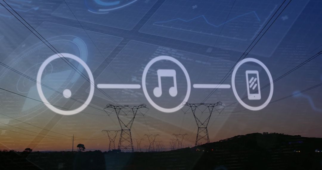 Integrated Technology with Energy and Financial Data Concept