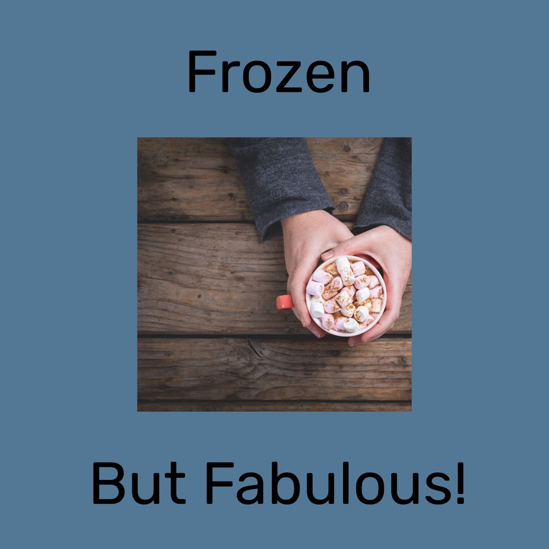 Hands Holding Cup of Hot Chocolate on Rustic Table