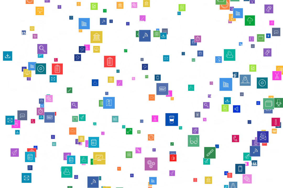 Transparent Web of Multicolored Networking Icons for Digital Connectivity Concept - Download Free Stock Images Pikwizard.com