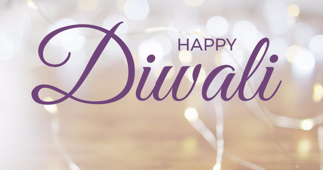 Happy Diwali Text on Soft Bokeh Background