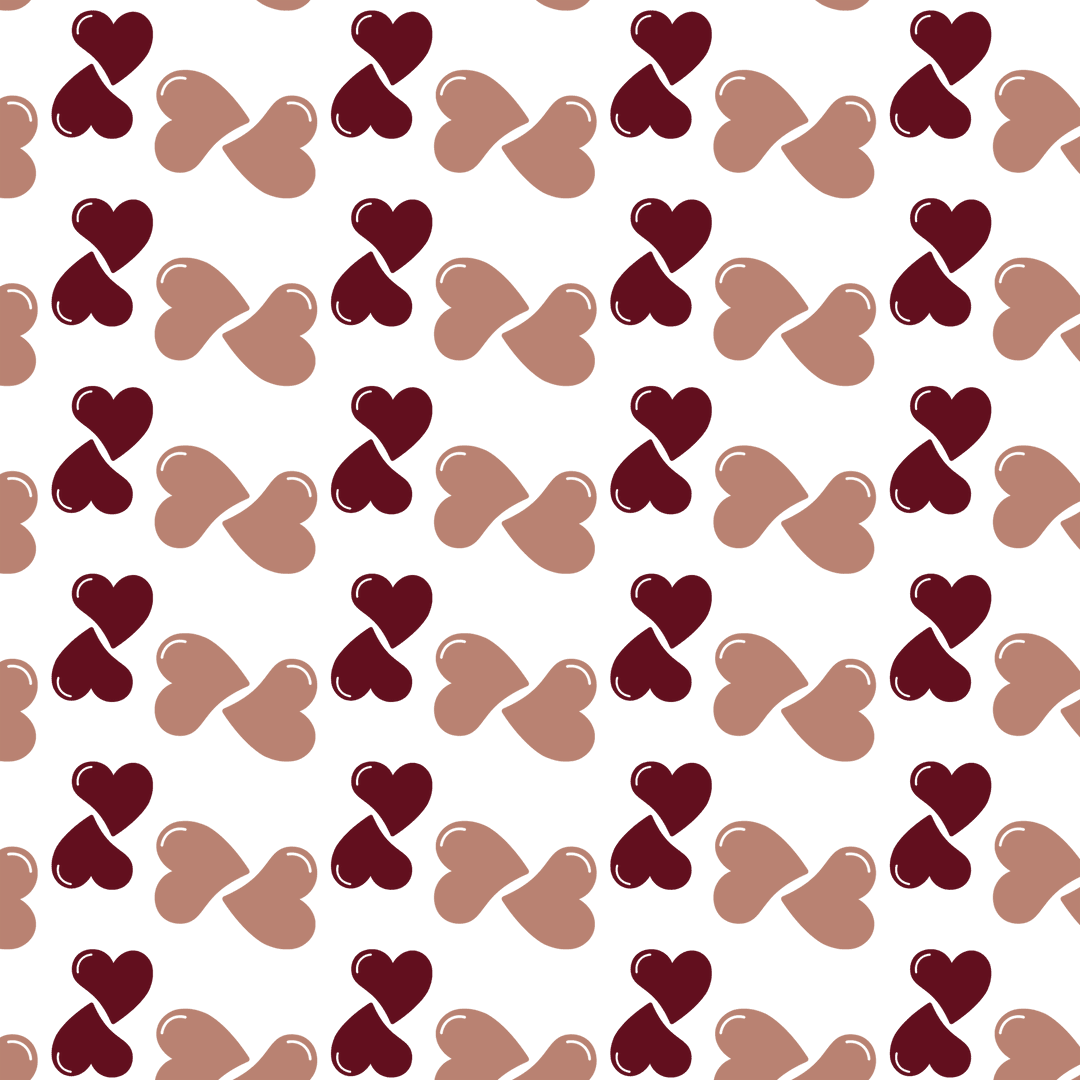 Heart Patterned Illustration on Transparent Background