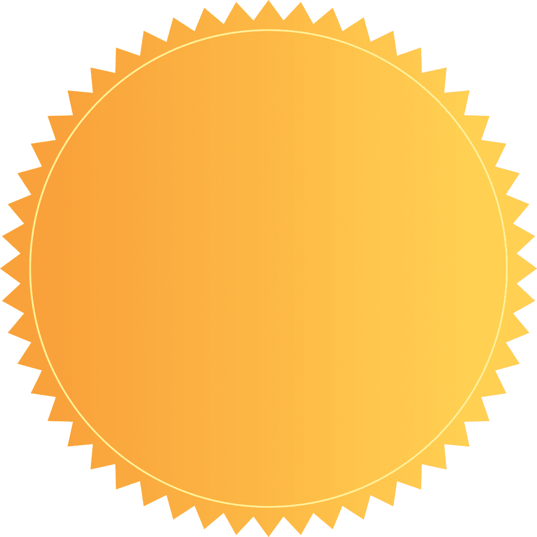 Yellow Sunburst Vector Graphic on Transparent Background