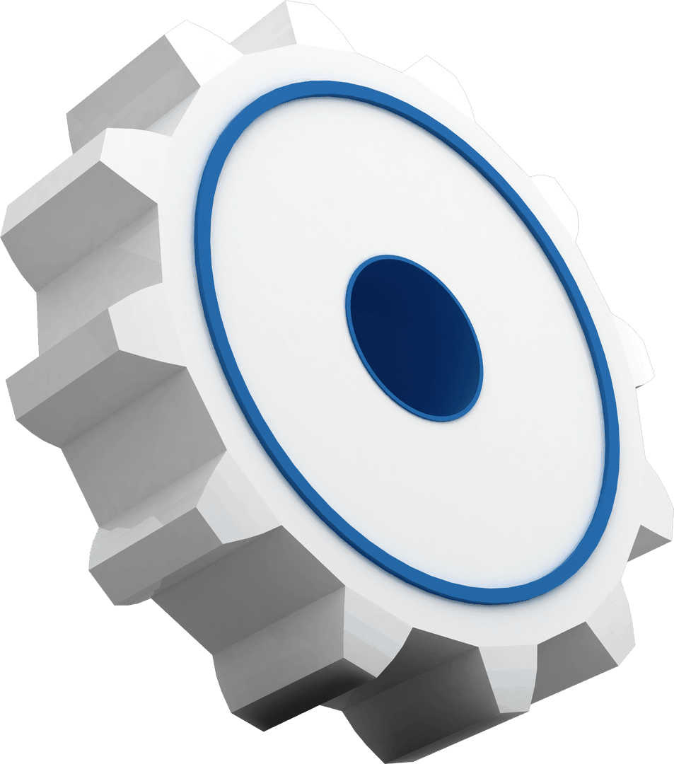 Gear Wheel Icon Isolated Transparent Background
