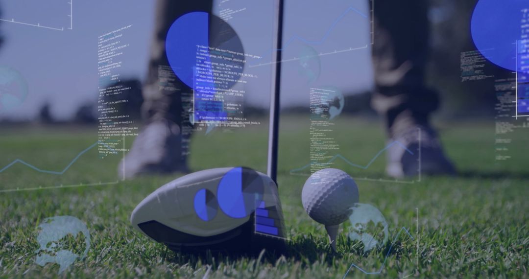 Innovative Golf Technology with Data Analysis Graphics