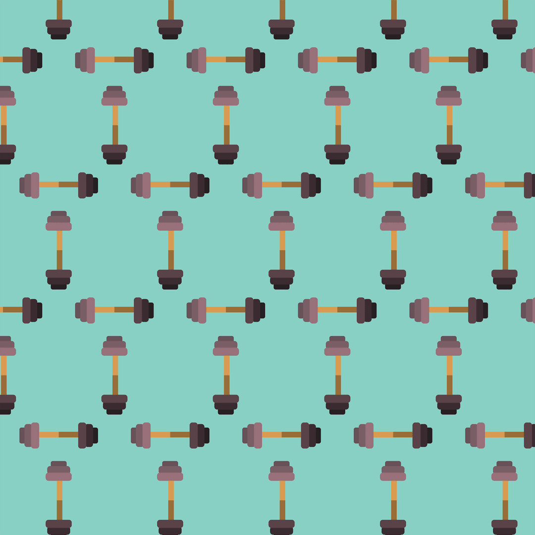 Seamless Dumbbell Pattern Fit for Transparent Background Use