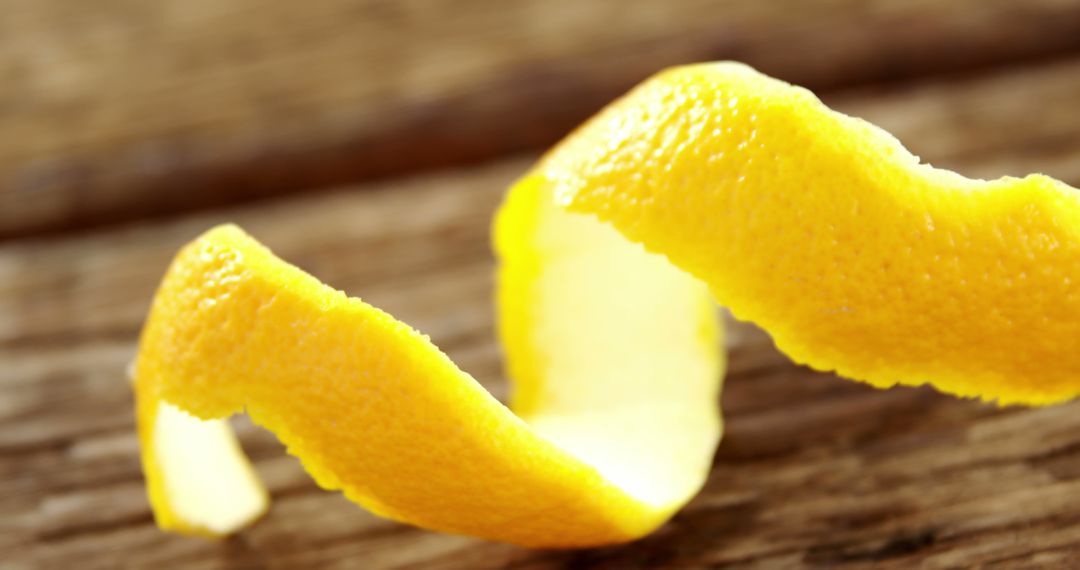Close-up of Yellow Lemon Peel on Wooden Surface - Free Images, Stock Photos and Pictures on Pikwizard.com