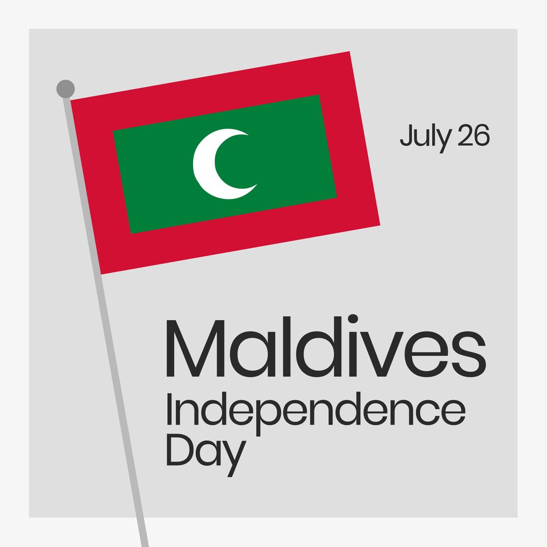 Maldives Independence Day Celebration with National Flag
