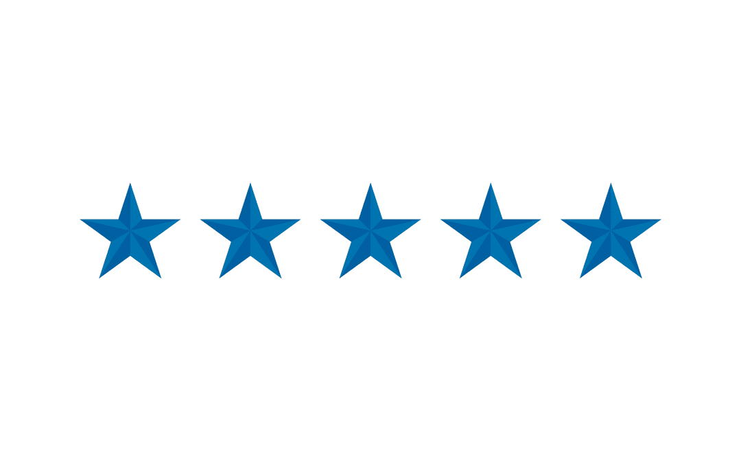 Transparent Blue Star Row Illustrating Quality Symbols