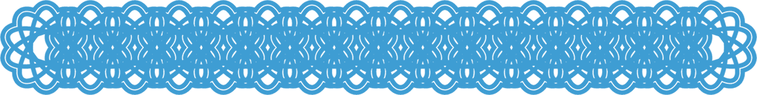 Blue Crochet Pattern Banner on Transparent Background