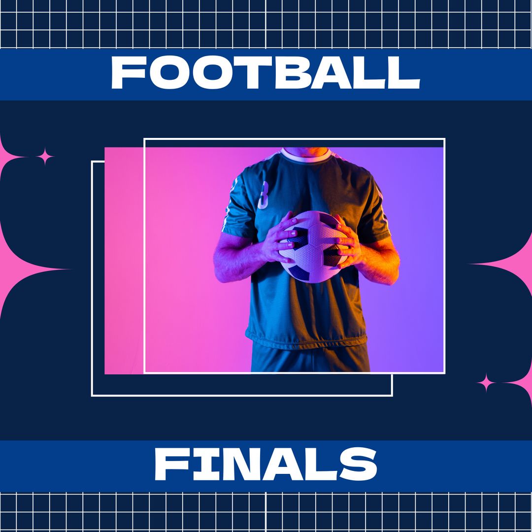Futuristic Football Finals Poster with Dynamic Design