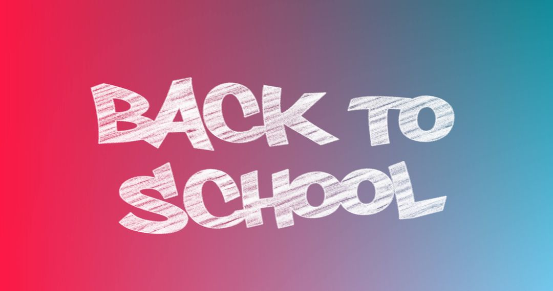 Chalkboard Style Back to School Concept on Colorful Background