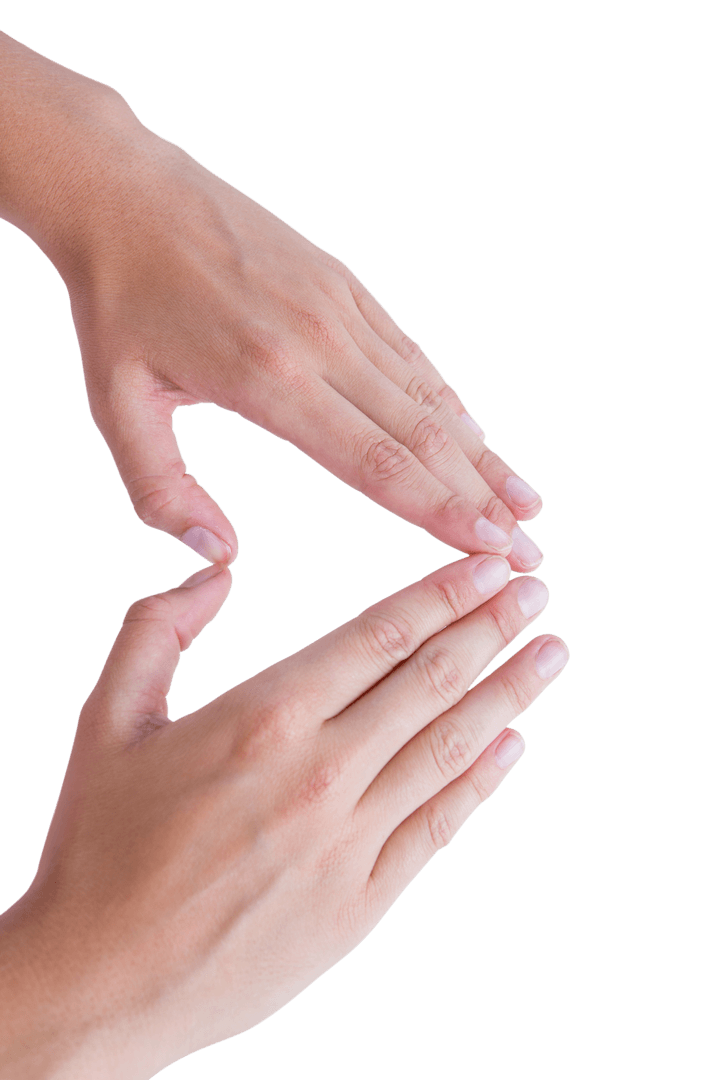 Transparent Hands Forming Heart Shape Gesture