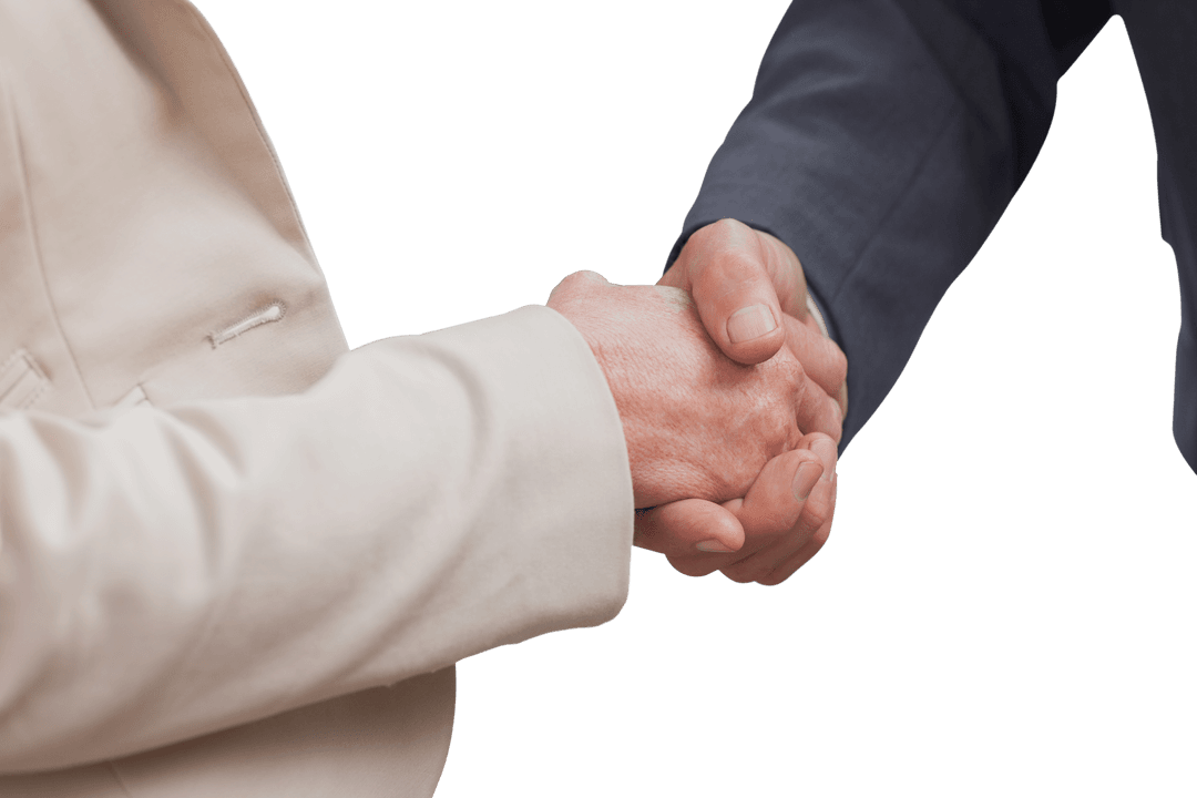 Transparent Business Handshake Signifying Joint Partnership