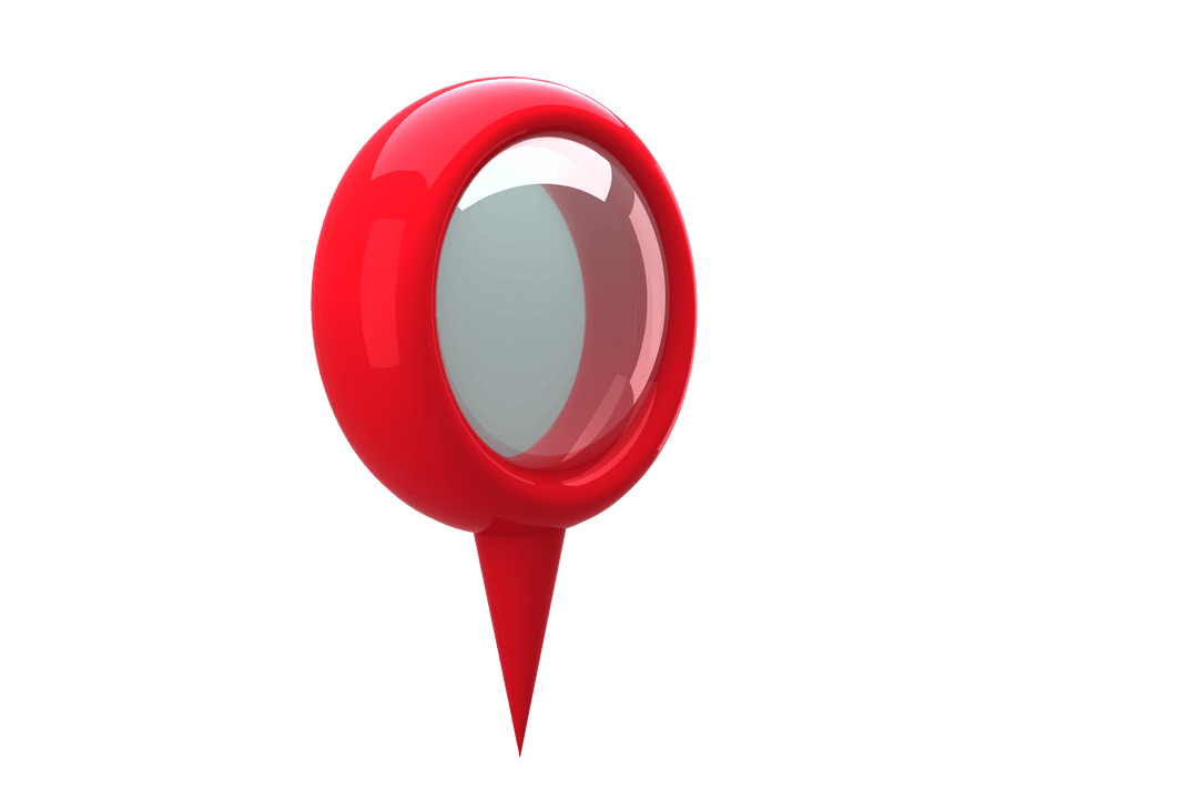Red Digital Location Marker on Transparent Background - Download Free Stock Images Pikwizard.com