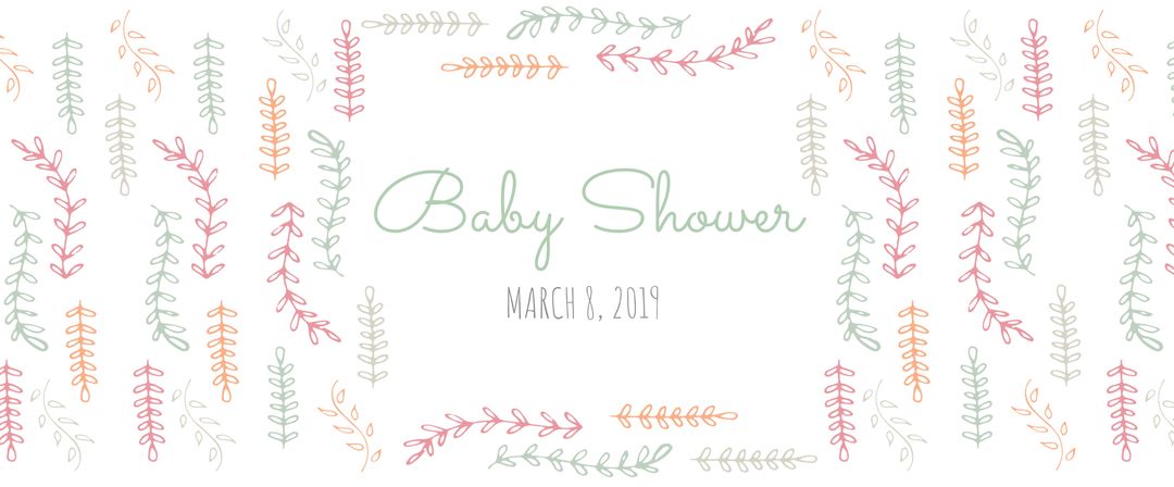 Pastel Botanical Baby Shower Invitation Design
