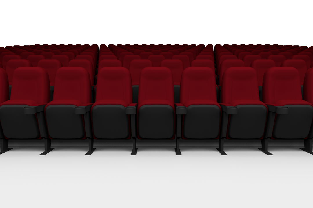 Transparent PNG Showing Rows of Red Cinema Theatre Chairs - Download Free Stock Images Pikwizard.com