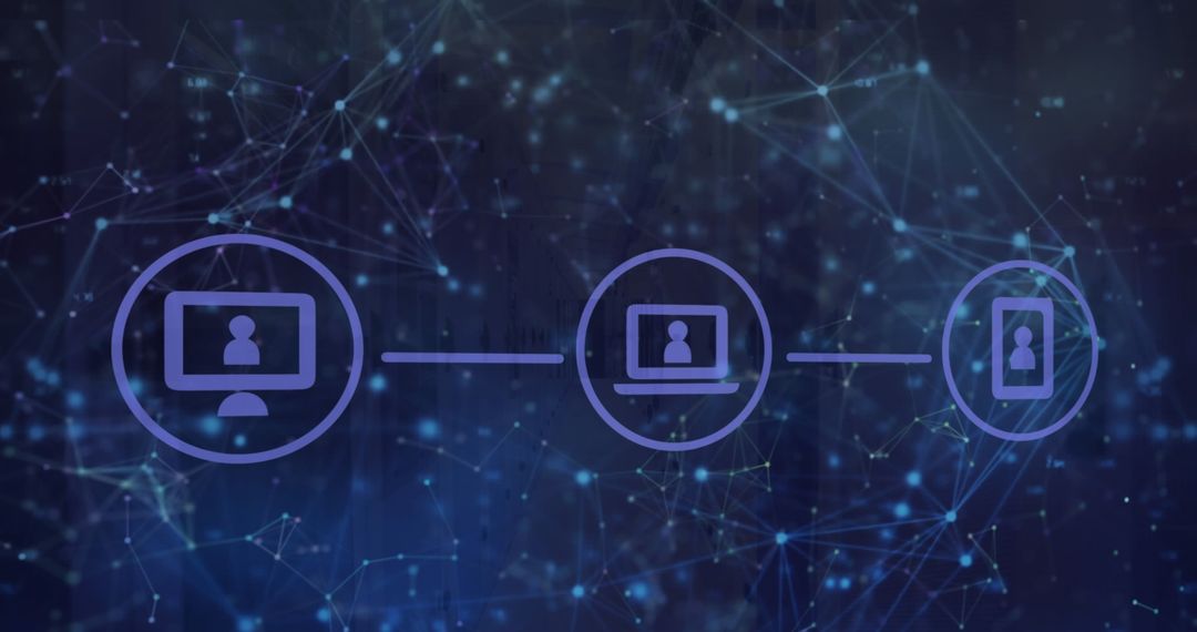 Futuristic Digital Communication Overlapping Network Symbols