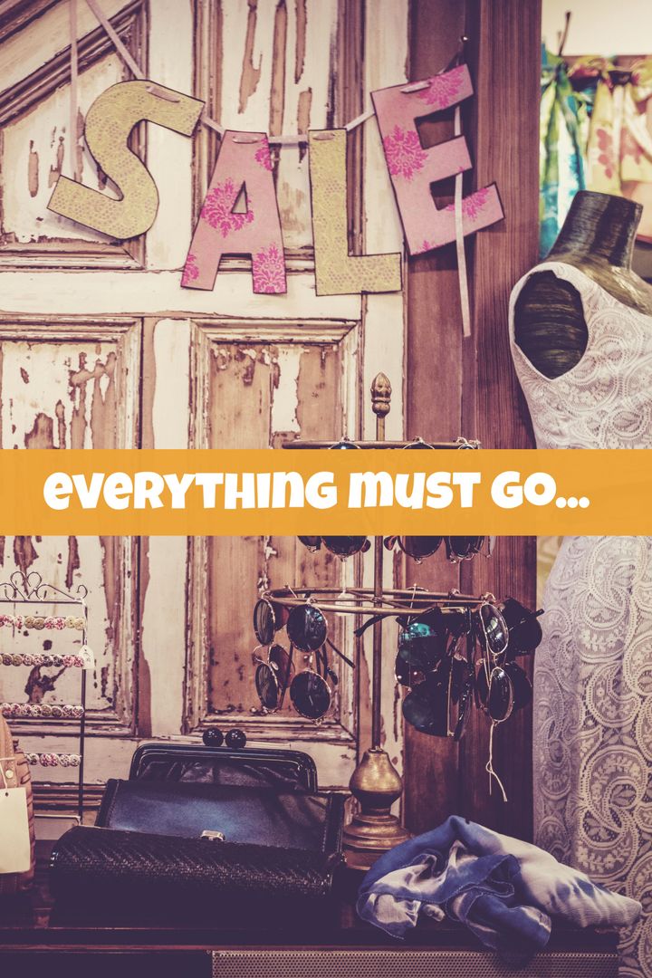 Vintage Sale Promotion with Urgent Clearance Advertising