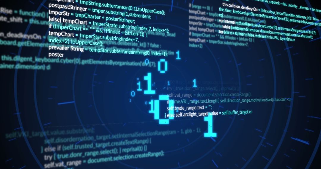 Digital Data Processing with Abstract Coding Background - Free Images, Stock Photos and Pictures on Pikwizard.com