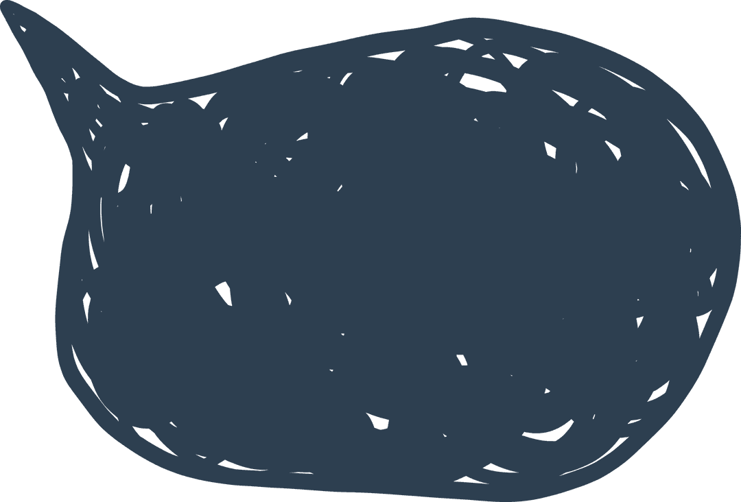 Hand Drawn Speech Bubble on Transparent Background for Communication Design