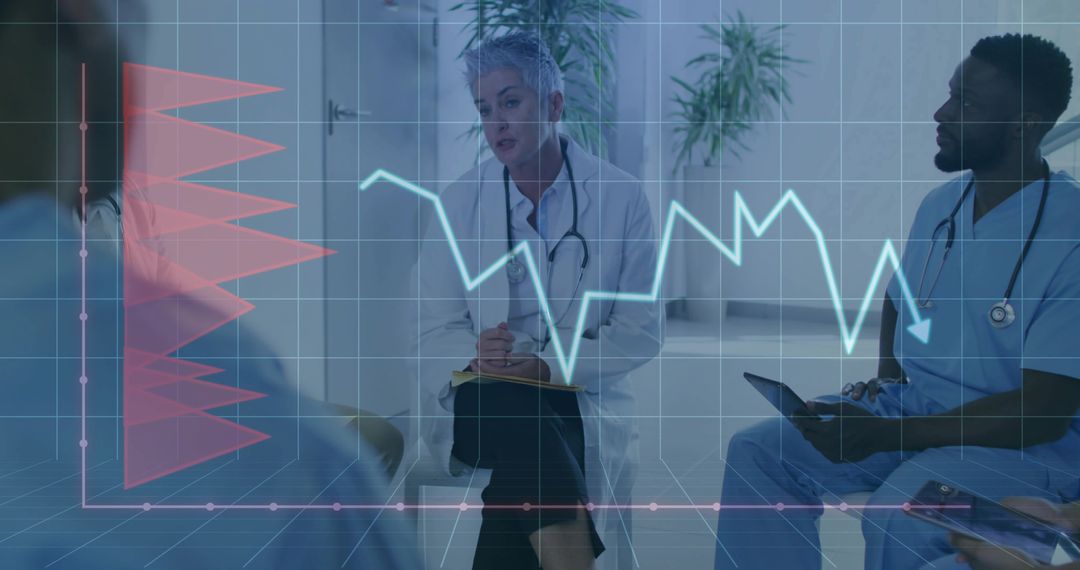 Medical Team Analyzing Data with Senior Doctor Reviewing Reports