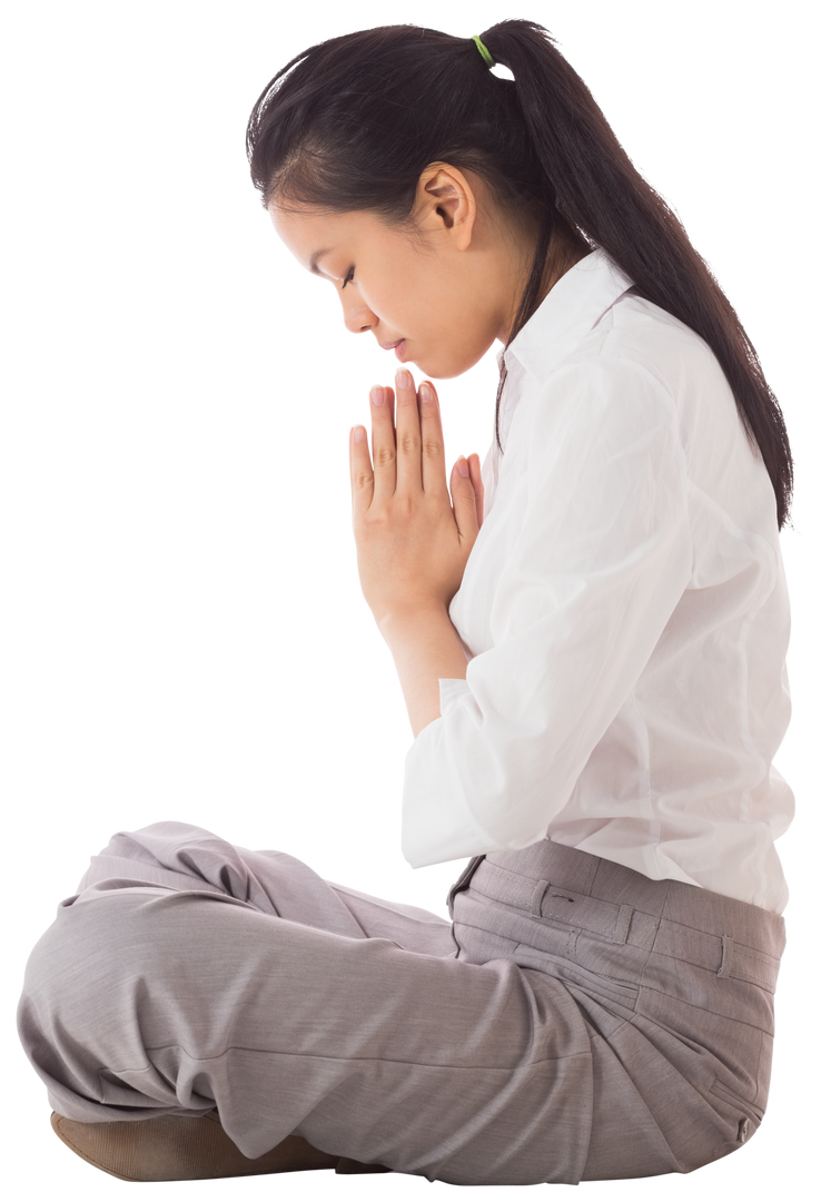 Transparent Professional Woman Meditating Lotus Pose - Download Free Stock Images Pikwizard.com