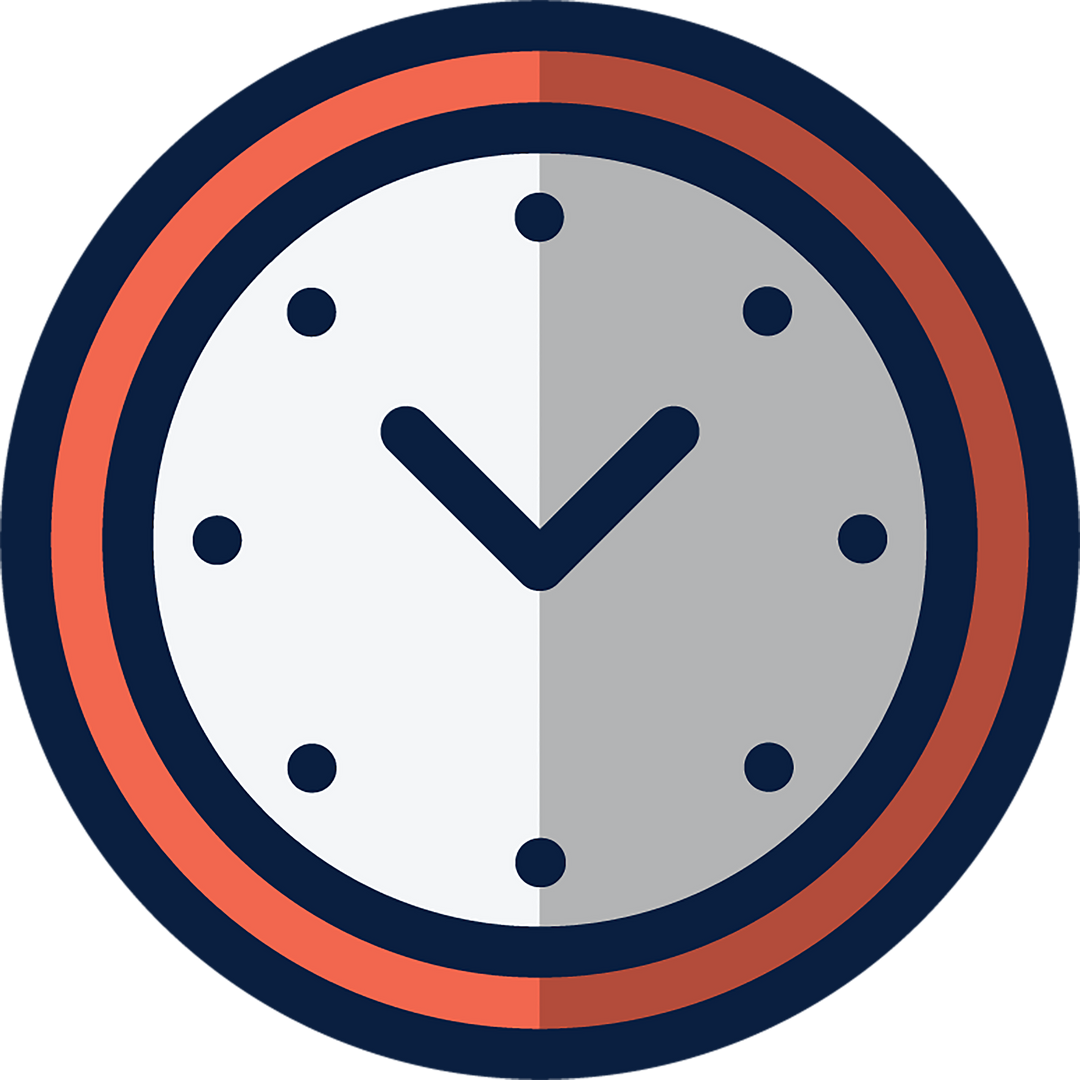 Transparent Orange and White Vector Clock Illustration - Download Free Stock Images Pikwizard.com