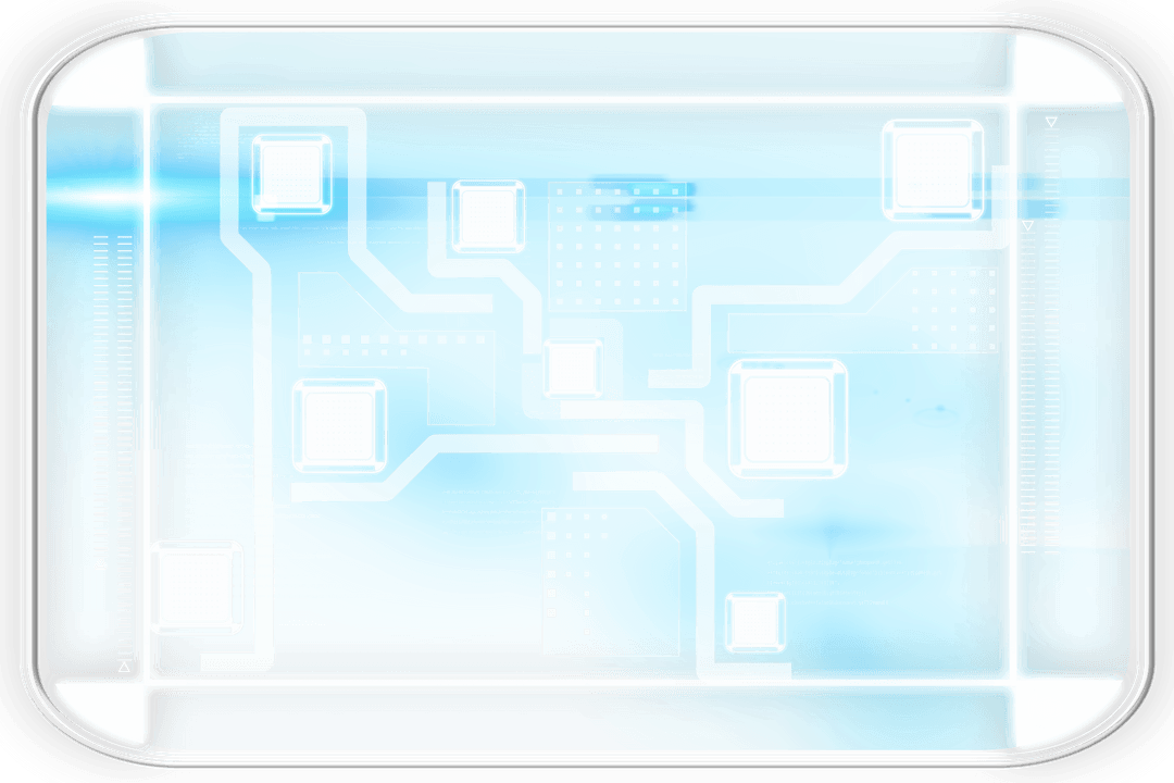 Digital Blueprint of Connectivity on Transparent Background