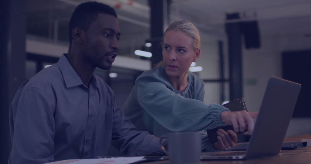 Professionals Collaborating in Modern Office Space